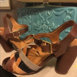 AUTHENTIC Vintage Chie Mihara open toe heels.